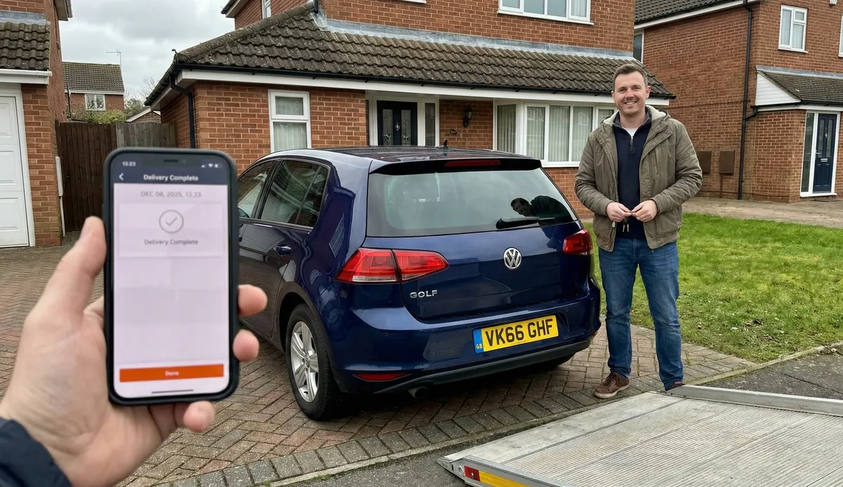 James M.'s car on delivery day