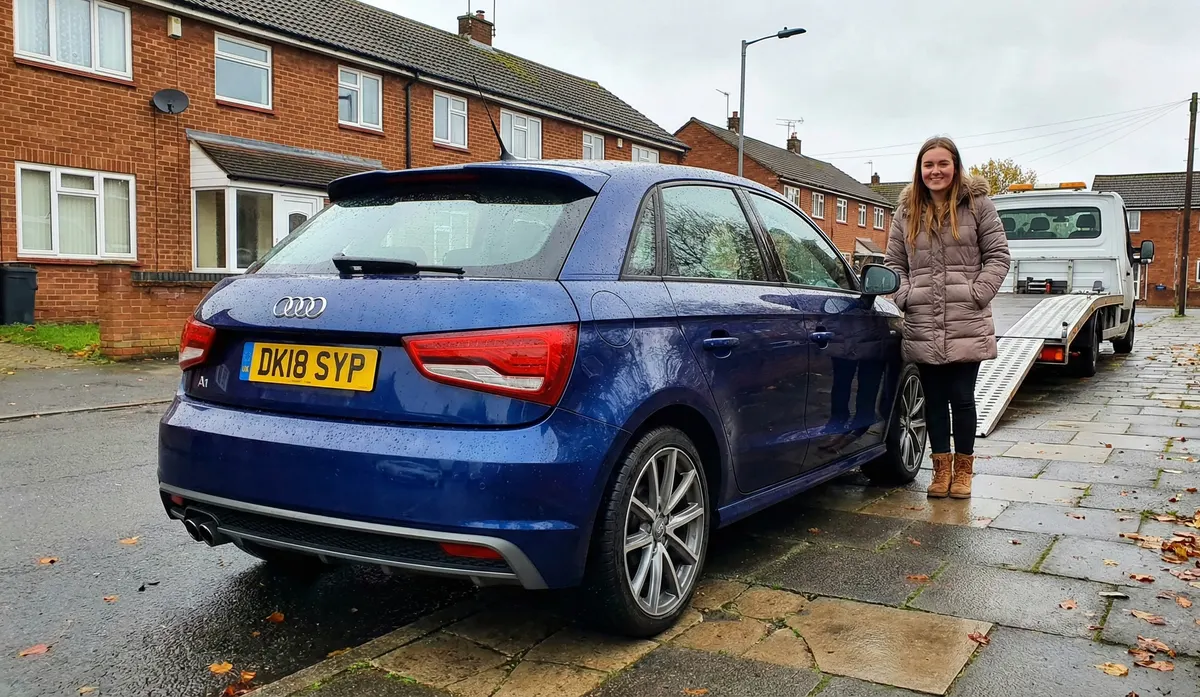 Aisha K.'s car on delivery day