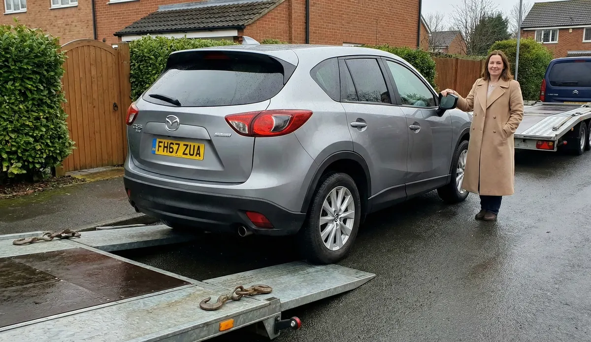 Oliver A.'s car on delivery day