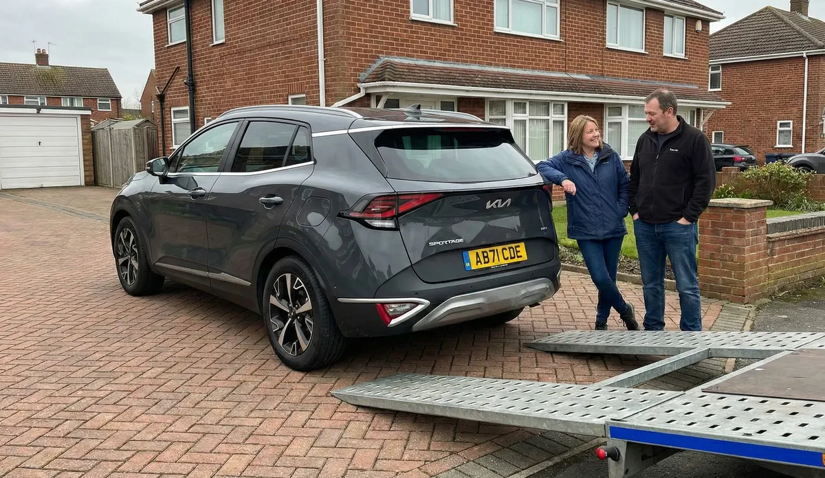 Thomas W.'s car on delivery day